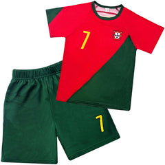 Portugal Youth Soccer Kit 7# - Breathable Polyester Set
